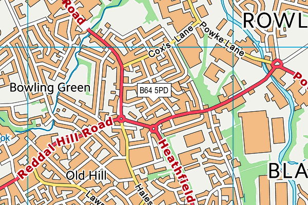 B64 5PD map - OS VectorMap District (Ordnance Survey)