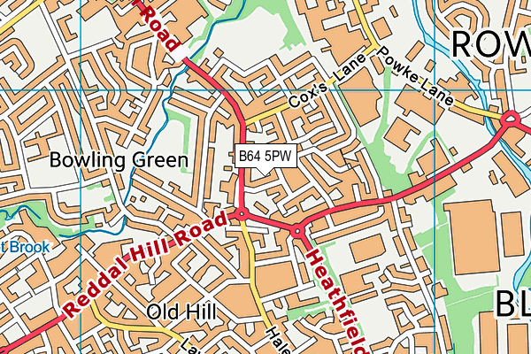 B64 5PW map - OS VectorMap District (Ordnance Survey)