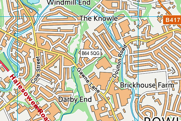 B64 5QG map - OS VectorMap District (Ordnance Survey)