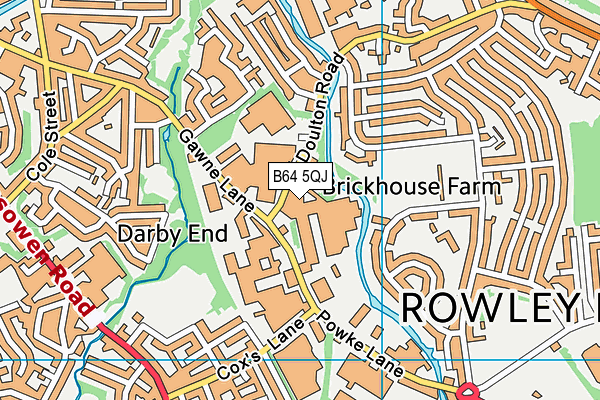 B64 5QJ map - OS VectorMap District (Ordnance Survey)