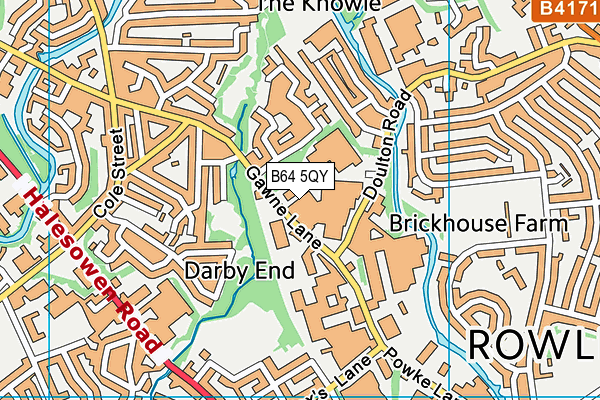 B64 5QY map - OS VectorMap District (Ordnance Survey)