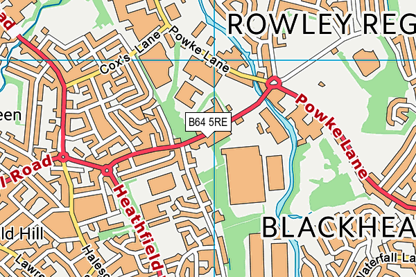 B64 5RE map - OS VectorMap District (Ordnance Survey)