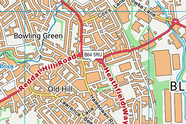 B64 5RU map - OS VectorMap District (Ordnance Survey)