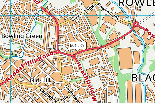 B64 5RY map - OS VectorMap District (Ordnance Survey)