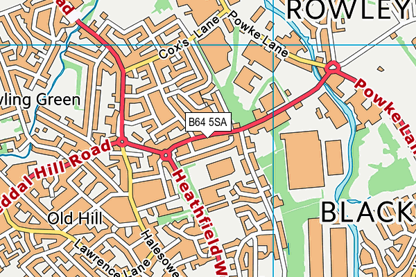 B64 5SA map - OS VectorMap District (Ordnance Survey)