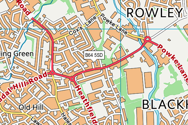 B64 5SD map - OS VectorMap District (Ordnance Survey)