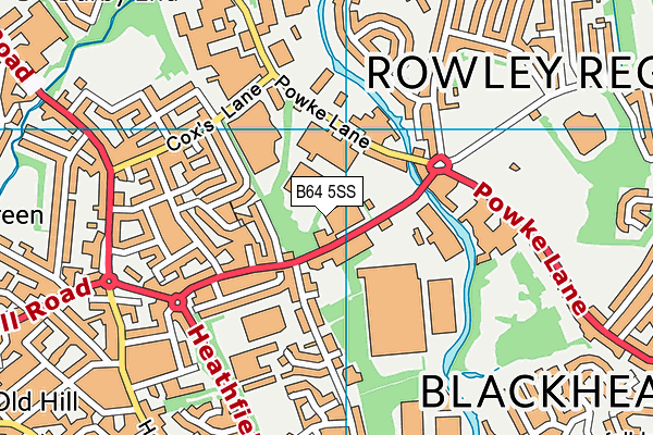 B64 5SS map - OS VectorMap District (Ordnance Survey)