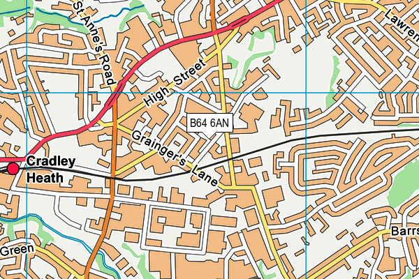 B64 6AN map - OS VectorMap District (Ordnance Survey)