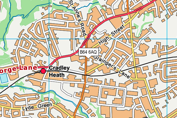 B64 6AQ map - OS VectorMap District (Ordnance Survey)