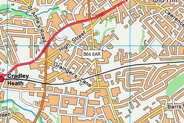 B64 6AR map - OS VectorMap District (Ordnance Survey)