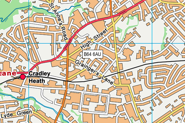 B64 6AU map - OS VectorMap District (Ordnance Survey)