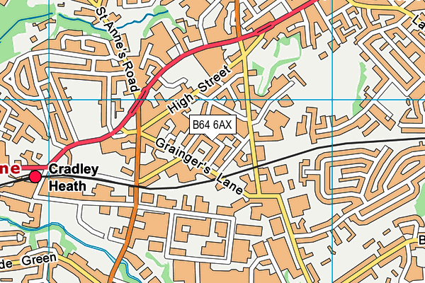 B64 6AX map - OS VectorMap District (Ordnance Survey)