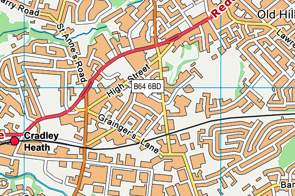 B64 6BD map - OS VectorMap District (Ordnance Survey)