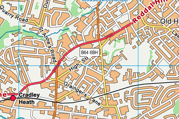 B64 6BH map - OS VectorMap District (Ordnance Survey)