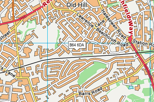 B64 6DA map - OS VectorMap District (Ordnance Survey)