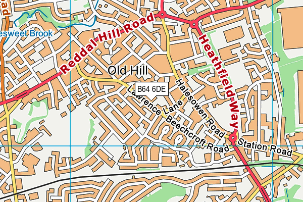 B64 6DE map - OS VectorMap District (Ordnance Survey)