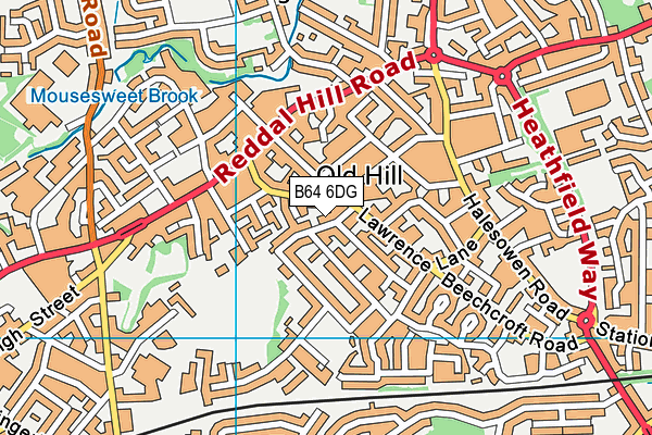 B64 6DG map - OS VectorMap District (Ordnance Survey)