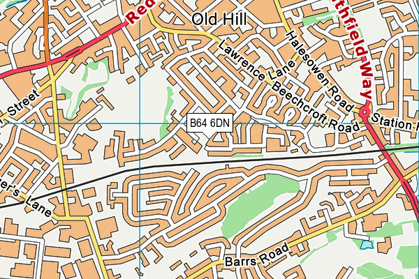 B64 6DN map - OS VectorMap District (Ordnance Survey)