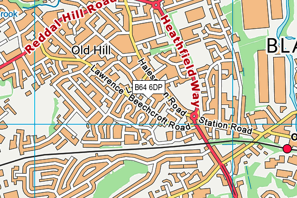 B64 6DP map - OS VectorMap District (Ordnance Survey)