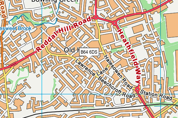 B64 6DS map - OS VectorMap District (Ordnance Survey)