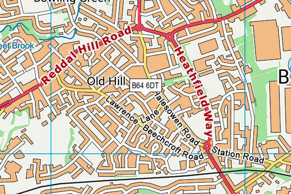 B64 6DT map - OS VectorMap District (Ordnance Survey)