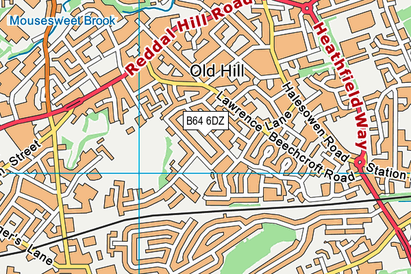 B64 6DZ map - OS VectorMap District (Ordnance Survey)