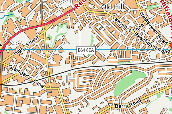 B64 6EA map - OS VectorMap District (Ordnance Survey)