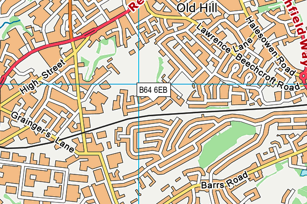 B64 6EB map - OS VectorMap District (Ordnance Survey)