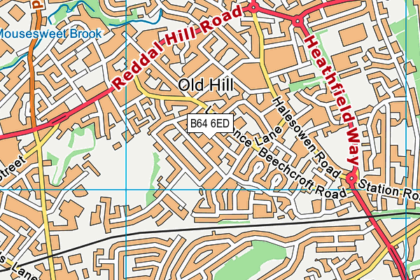 B64 6ED map - OS VectorMap District (Ordnance Survey)