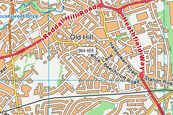 B64 6EE map - OS VectorMap District (Ordnance Survey)