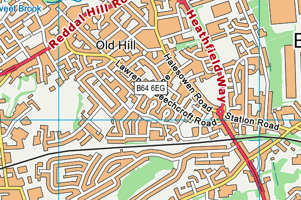 B64 6EG map - OS VectorMap District (Ordnance Survey)