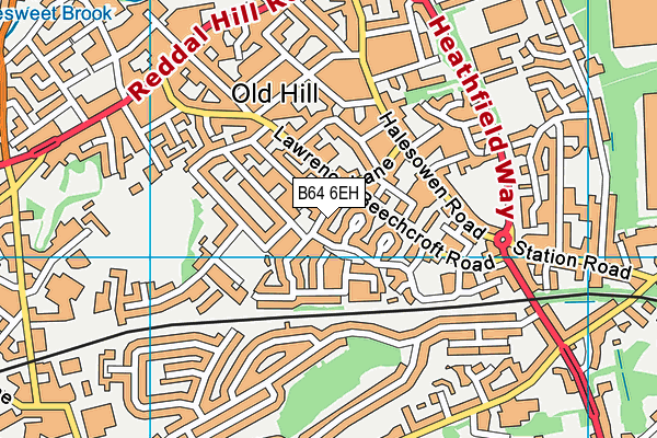 B64 6EH map - OS VectorMap District (Ordnance Survey)