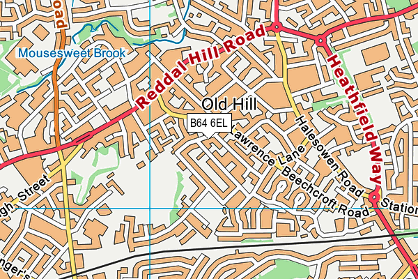 B64 6EL map - OS VectorMap District (Ordnance Survey)