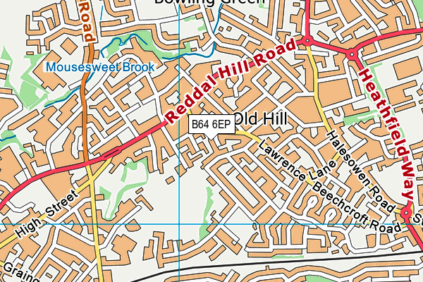 B64 6EP map - OS VectorMap District (Ordnance Survey)