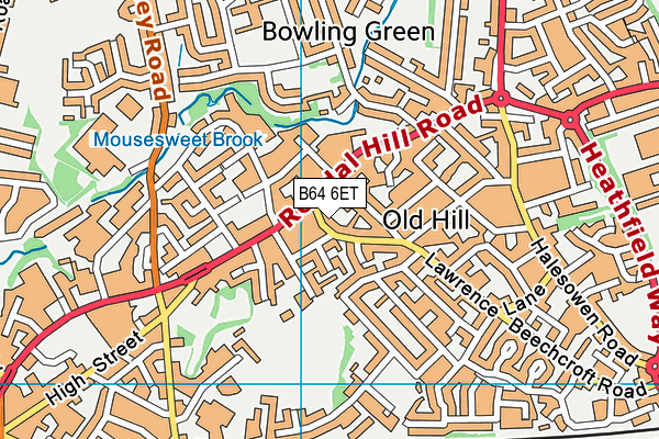 B64 6ET map - OS VectorMap District (Ordnance Survey)