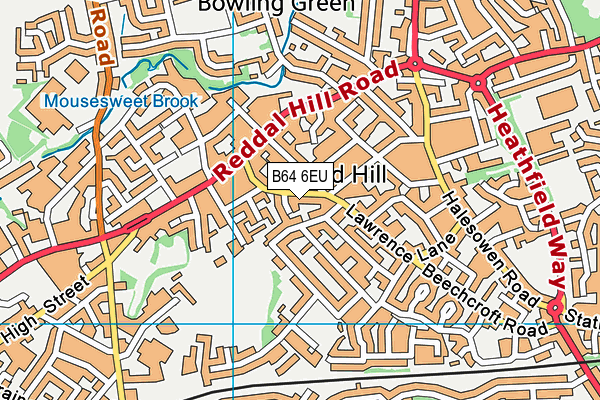 B64 6EU map - OS VectorMap District (Ordnance Survey)