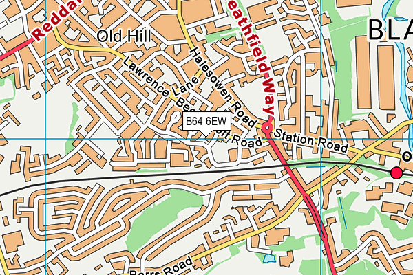 B64 6EW map - OS VectorMap District (Ordnance Survey)