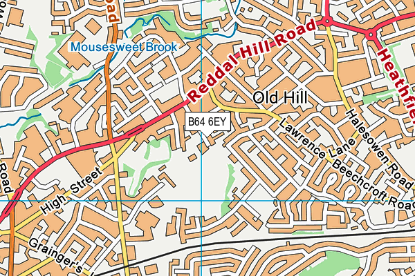 B64 6EY map - OS VectorMap District (Ordnance Survey)