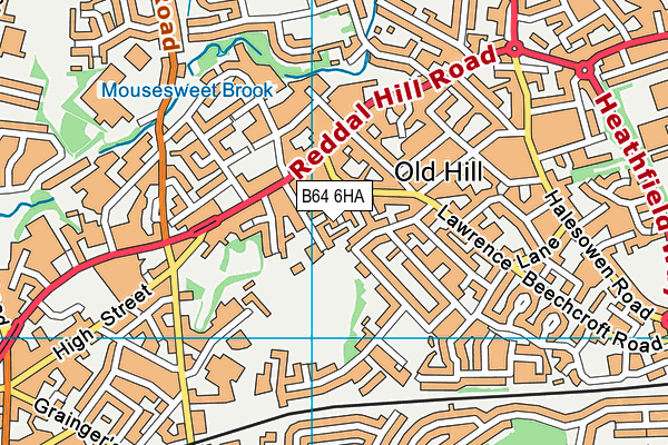 B64 6HA map - OS VectorMap District (Ordnance Survey)