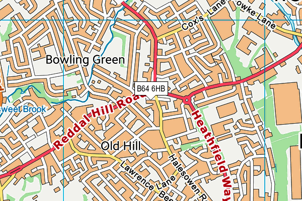 B64 6HB map - OS VectorMap District (Ordnance Survey)