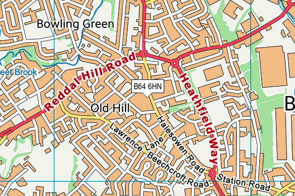 B64 6HN map - OS VectorMap District (Ordnance Survey)