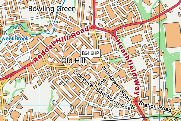 B64 6HP map - OS VectorMap District (Ordnance Survey)