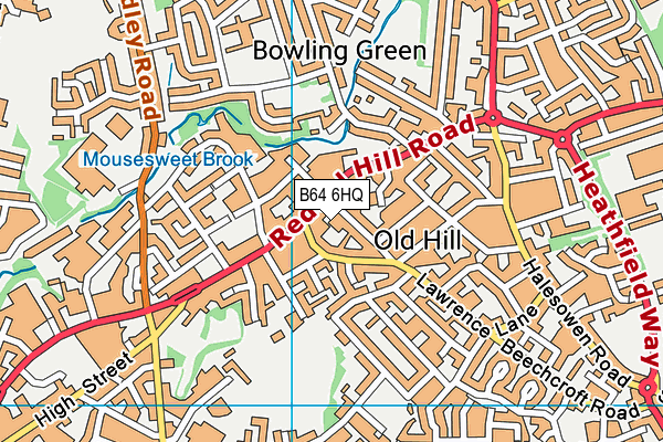 B64 6HQ map - OS VectorMap District (Ordnance Survey)