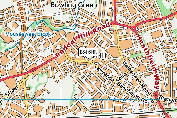 B64 6HR map - OS VectorMap District (Ordnance Survey)