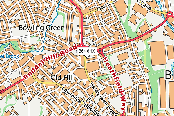 B64 6HX map - OS VectorMap District (Ordnance Survey)