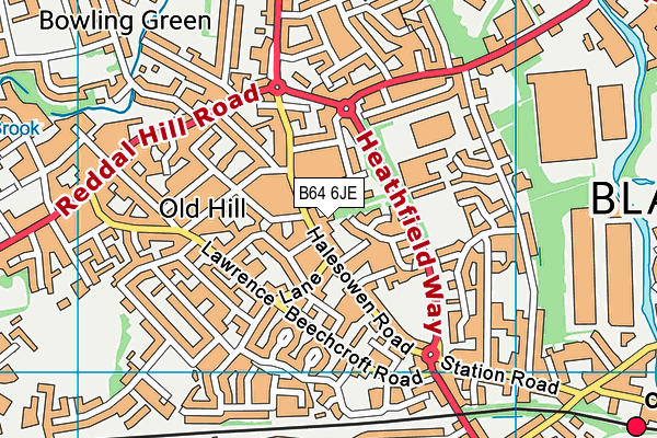 B64 6JE map - OS VectorMap District (Ordnance Survey)