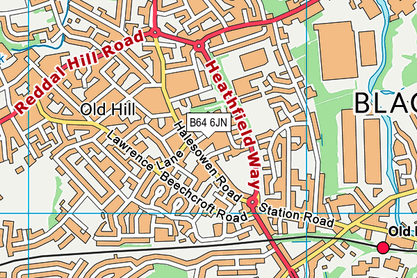 B64 6JN map - OS VectorMap District (Ordnance Survey)