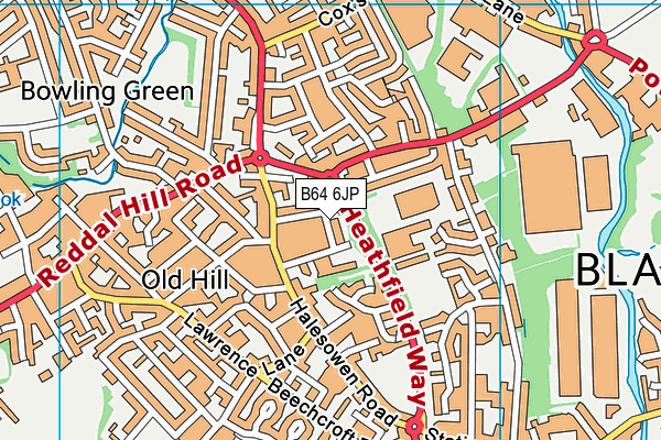 B64 6JP map - OS VectorMap District (Ordnance Survey)