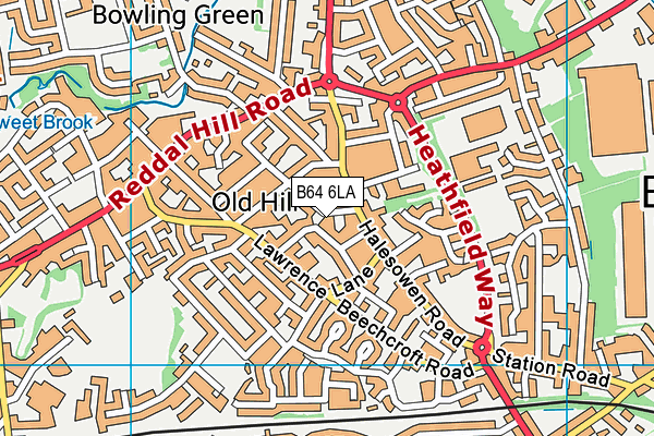 B64 6LA map - OS VectorMap District (Ordnance Survey)