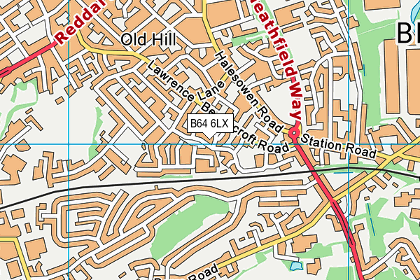 B64 6LX map - OS VectorMap District (Ordnance Survey)